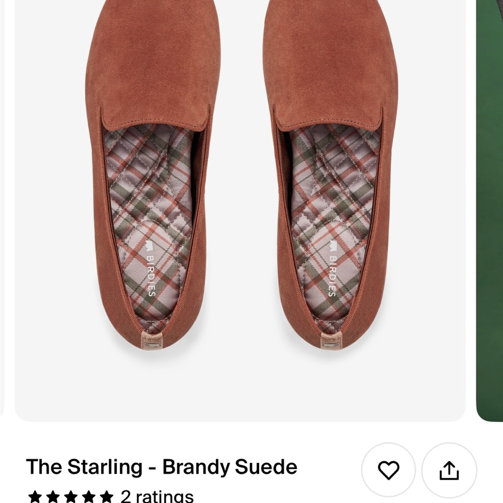 NWOT Birdies brandy color suede flats